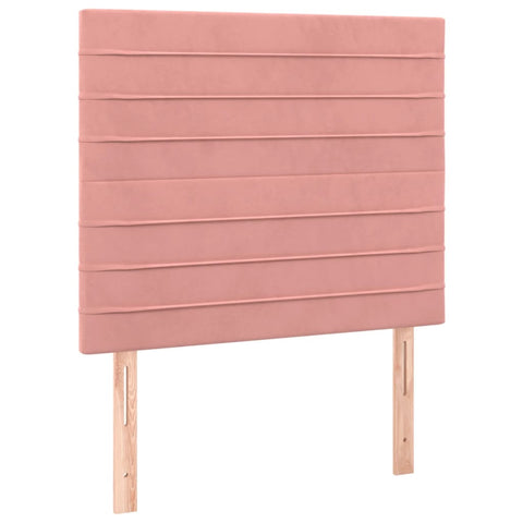 vidaXL Boxspringbett mit Matratze Rosa 80x200 cm Samt