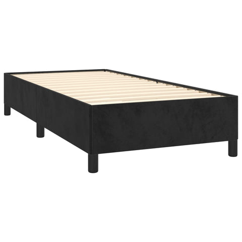 vidaXL Boxspringbett mit Matratze Schwarz 100x200 cm Samt