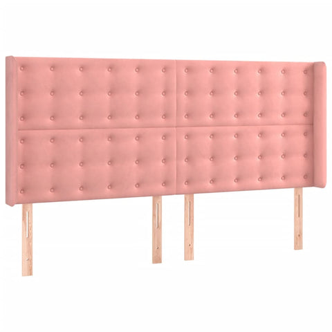 vidaXL Boxspringbett mit Matratze Rosa 180x200 cm Samt