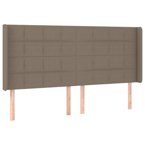 vidaXL Boxspringbett mit Matratze & LED Taupe 180x200 cm Stoff