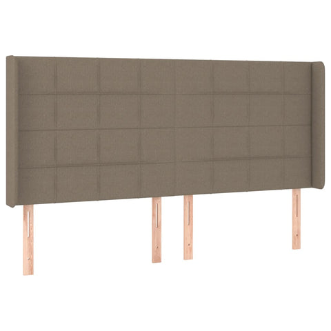 vidaXL Boxspringbett mit Matratze & LED Taupe 180x200 cm Stoff