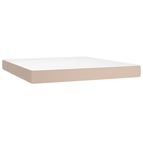 Boxspringbett mit Matratze & LED Cappuccino-Braun 180x200cm