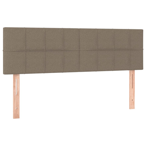 vidaXL Boxspringbett mit Matratze & LED Taupe 140x190 cm Stoff