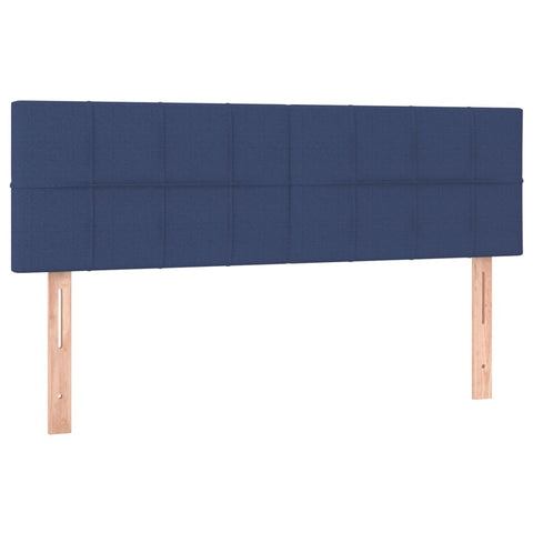 vidaXL Boxspringbett mit Matratze & LED Blau 140x190 cm Stoff