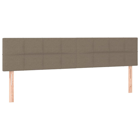 vidaXL Boxspringbett mit Matratze & LED Taupe 200x200 cm Stoff