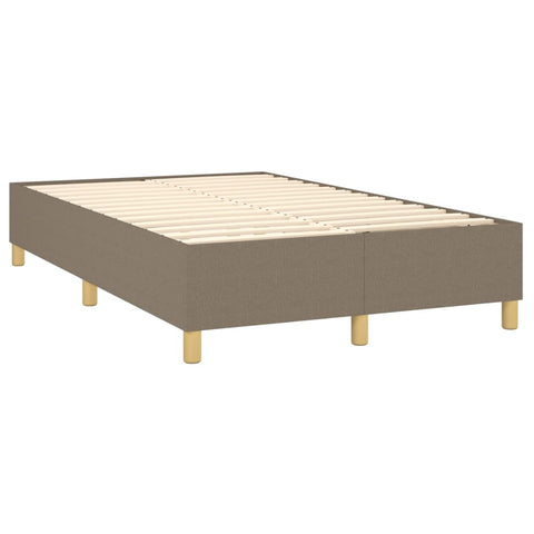 vidaXL Boxspringbett mit Matratze & LED Taupe 120x200 cm Stoff