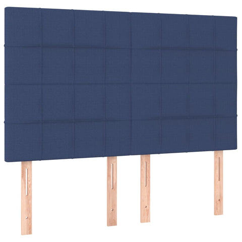 vidaXL Boxspringbett mit Matratze & LED Blau 140x190 cm Stoff