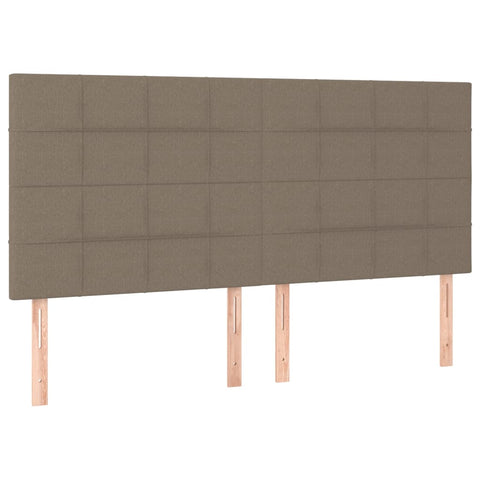 vidaXL Boxspringbett mit Matratze & LED Taupe 180x200 cm Stoff