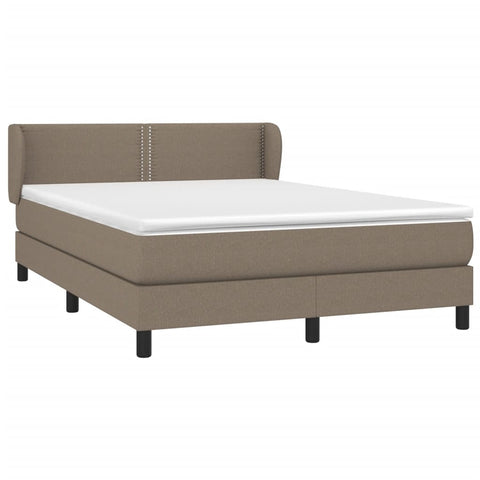 Boxspringbett mit Matratze Taupe 140x200 cm Stoff