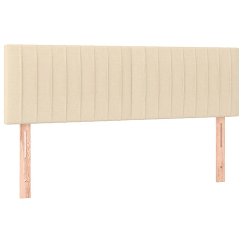 vidaXL Boxspringbett mit Matratze Creme 140x190 cm Stoff