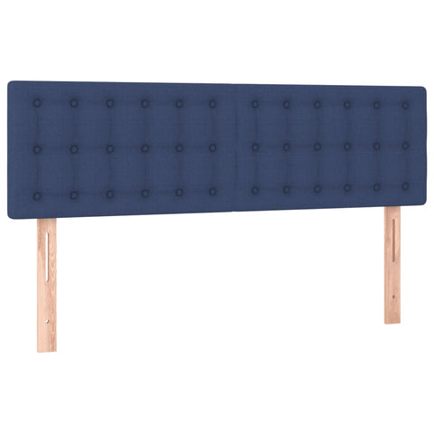 vidaXL Boxspringbett mit Matratze Blau 140x190 cm Stoff