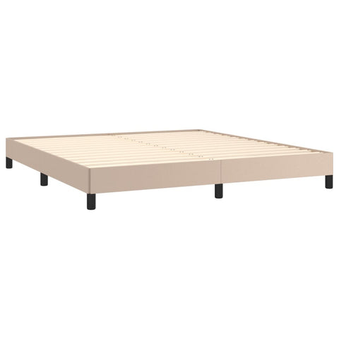 vidaXL Boxspringbett Matratze Cappuccino-Braun 180x200 cm Kunstleder