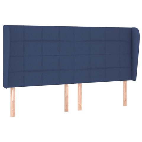 vidaXL Boxspringbett mit Matratze Blau 160x200 cm Stoff