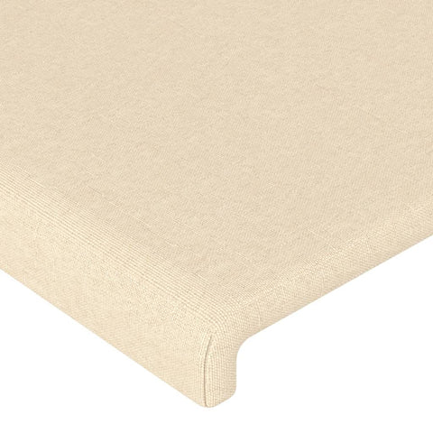 Bettgestell ohne Matratze Creme 160x200 cm Stoff