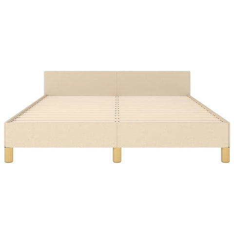 Bettgestell ohne Matratze Creme 140x200 cm Stoff