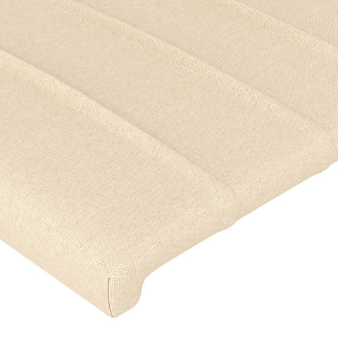 Bettgestell ohne Matratze Creme 140x200 cm Stoff