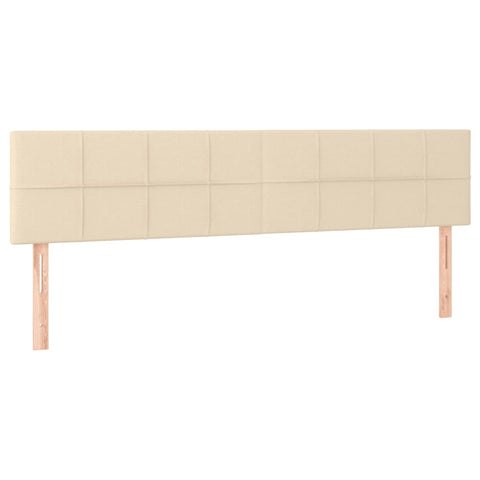 vidaXL Boxspringbett mit Matratze Creme 180x200 cm Stoff