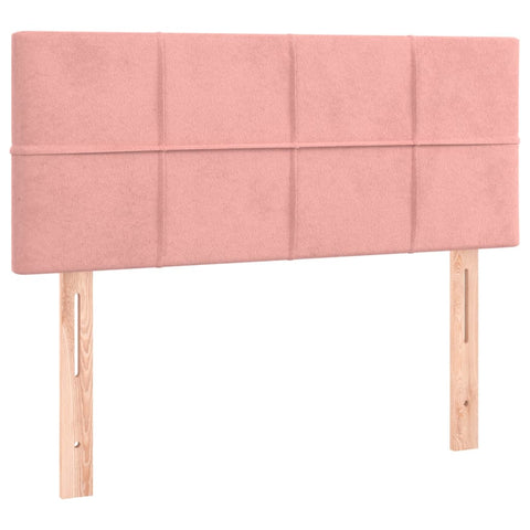 vidaXL Boxspringbett mit Matratze Rosa 90x190 cm Samt