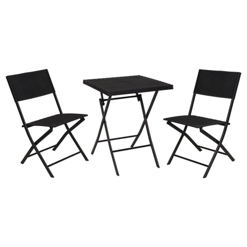 ProGarden 3-tlg. Garten-Bistro-Set Rattan-Optik