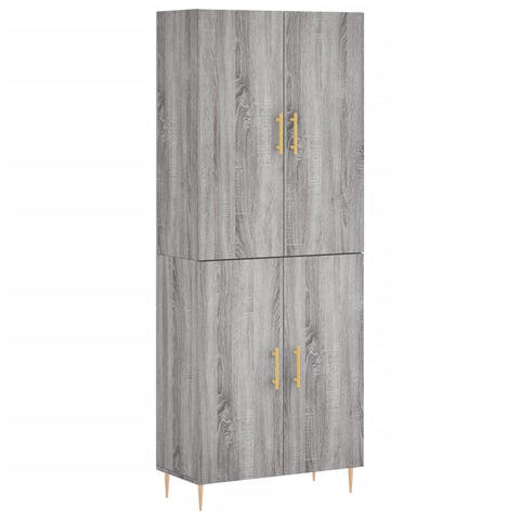 vidaXL Highboard Grau Sonoma 69,5x34x180 cm Holzwerkstoff