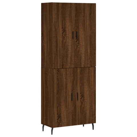 vidaXL Highboard Braun Eichen-Optik 69,5x34x180 cm Holzwerkstoff