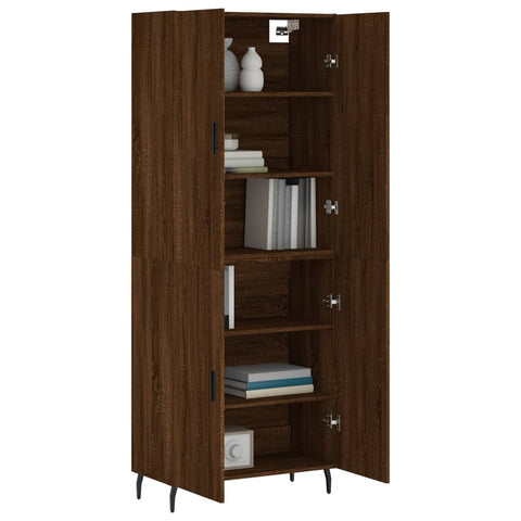 vidaXL Highboard Braun Eichen-Optik 69,5x34x180 cm Holzwerkstoff