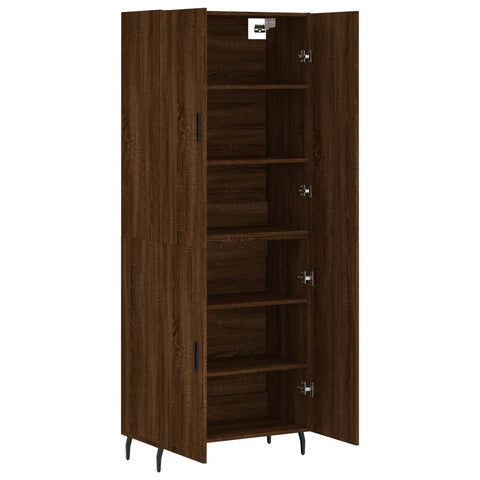 vidaXL Highboard Braun Eichen-Optik 69,5x34x180 cm Holzwerkstoff