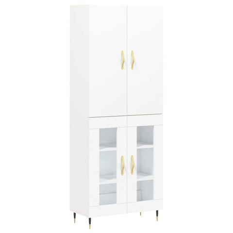 vidaXL Highboard Weiß 69,5x34x180 cm Holzwerkstoff