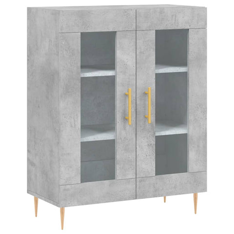 vidaXL Highboard Betongrau 69,5x34x180 cm Holzwerkstoff