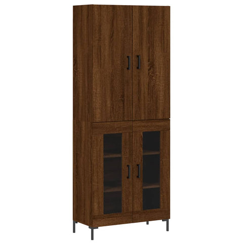 vidaXL Highboard Braun Eichen-Optik 69,5x34x180 cm Holzwerkstoff