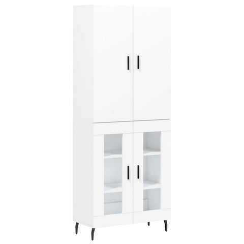 vidaXL Highboard Weiß 69,5x34x180 cm Holzwerkstoff