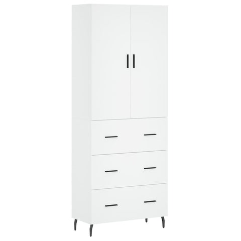 vidaXL Highboard Weiß 69,5x34x180 cm Holzwerkstoff