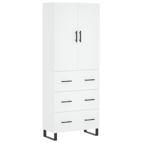 vidaXL Highboard Weiß 69,5x34x180 cm Holzwerkstoff