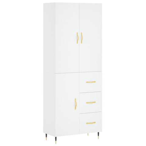 vidaXL Highboard Weiß 69,5x34x180 cm Holzwerkstoff