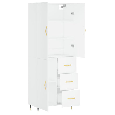 vidaXL Highboard Weiß 69,5x34x180 cm Holzwerkstoff