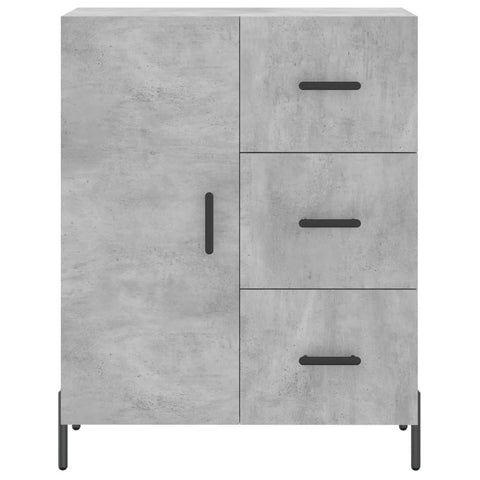 vidaXL Highboard Betongrau 69,5x34x180 cm Holzwerkstoff