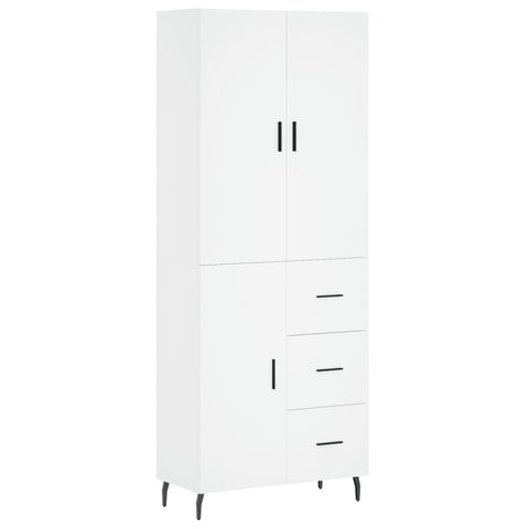 vidaXL Highboard Weiß 69,5x34x180 cm Holzwerkstoff