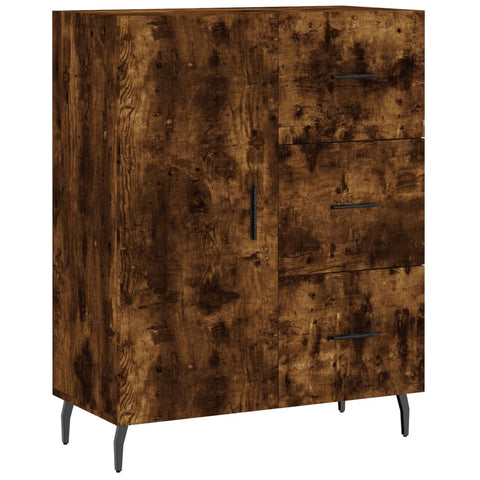 vidaXL Highboard Räuchereiche 69,5x34x180 cm Holzwerkstoff