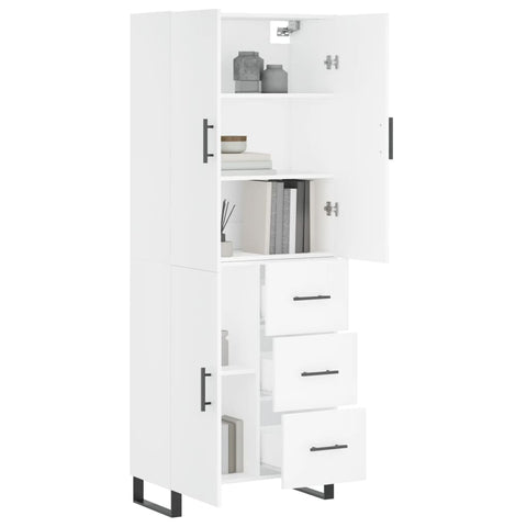 vidaXL Highboard Weiß 69,5x34x180 cm Holzwerkstoff