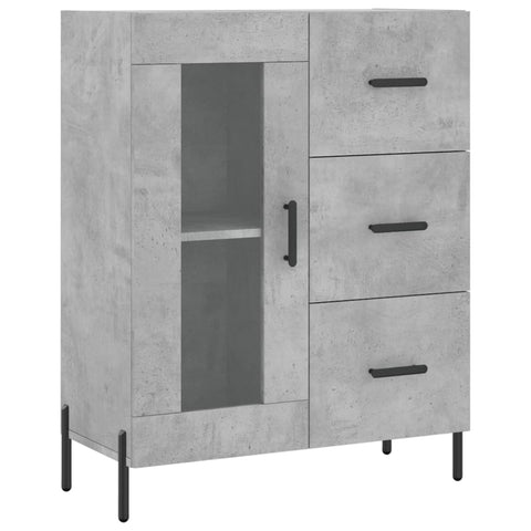 vidaXL Highboard Betongrau 69,5x34x180 cm Holzwerkstoff