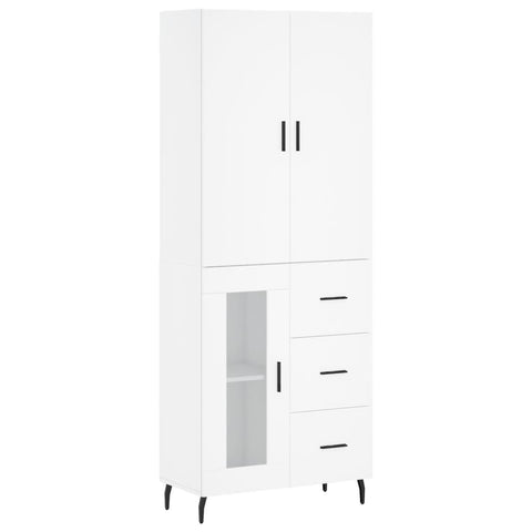 vidaXL Highboard Weiß 69,5x34x180 cm Holzwerkstoff