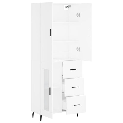 vidaXL Highboard Weiß 69,5x34x180 cm Holzwerkstoff