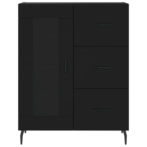 vidaXL Highboard Schwarz 69,5x34x180 cm Holzwerkstoff