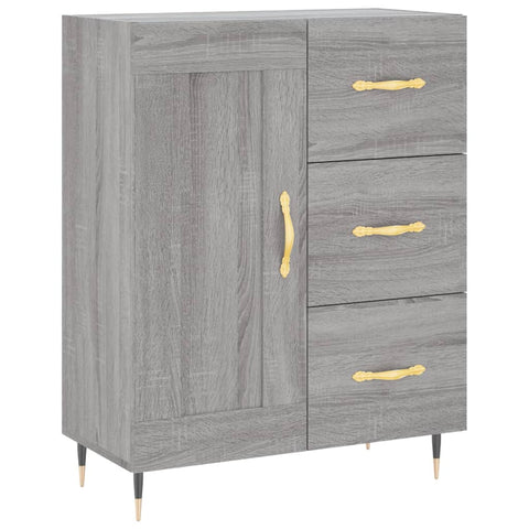 vidaXL Highboard Grau Sonoma 69,5x34x180 cm Holzwerkstoff