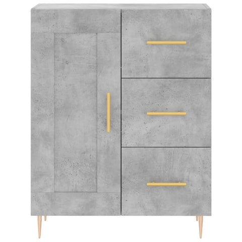 vidaXL Highboard Betongrau 69,5x34x180 cm Holzwerkstoff