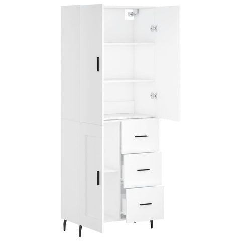 vidaXL Highboard Weiß 69,5x34x180 cm Holzwerkstoff