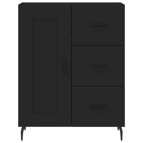 vidaXL Highboard Schwarz 69,5x34x180 cm Holzwerkstoff