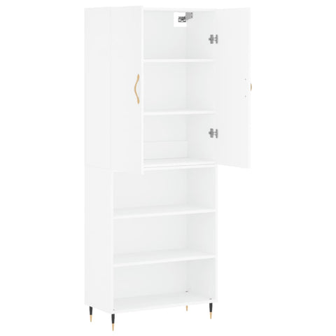 vidaXL Highboard Weiß 69,5x34x180 cm Holzwerkstoff