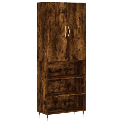 vidaXL Highboard Räuchereiche 69,5x34x180 cm Holzwerkstoff