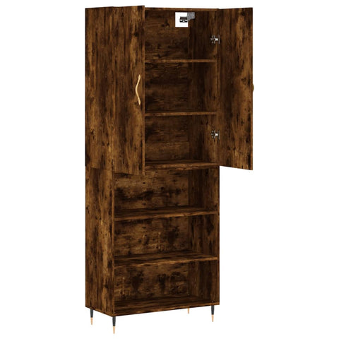 vidaXL Highboard Räuchereiche 69,5x34x180 cm Holzwerkstoff